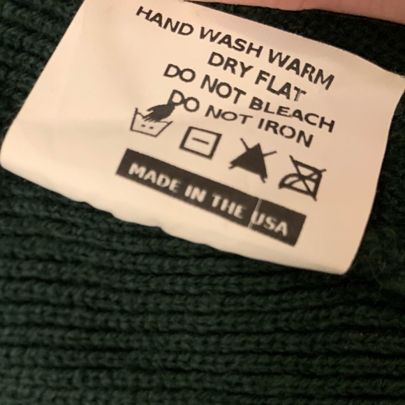 HUF Brand Navy Green Logo Winter Hat Beanie Unisex One Size Small - Picture 3 of 5